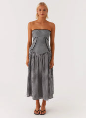 Larnie Midi Dress Black Gingam