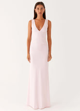 Cherry Sky Maxi Dress Baby Pink