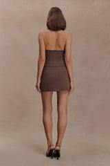 Effy Suiting Mini Skirt Cacao Brown