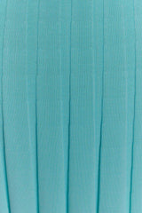 Jacqui Halter Knit Midi Dress Cyan Blue