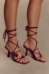 Ezekiel Strappy Sandal Heel Wine