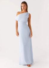 Lady Love Linen Maxi Dress Blue