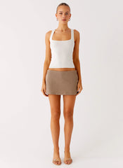 Mirna Micro Skort Taupe Marle
