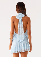 Willow Lace Mini Dress Blue