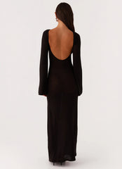 Olivia Long Sleeve Maxi Dress Black