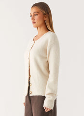 Vera Knit Cardigan Ivory