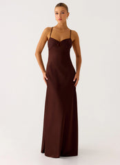 Joanie Maxi Dress Chocolate
