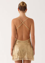 Kaitlin Mini Dress Gold