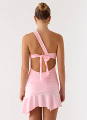 Not Your Fan Cut Out Mini Dress Pink
