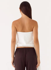 Livia Strapless Top White