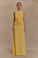 Katalina Chiffon Maxi Skirt Butterscotch