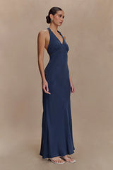 Louisiana Halter Maxi Dress Navy