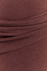 Alexius One Shoulder Knit Maxi Dress Nutmeg