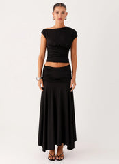 Liana Asymmetrical Top Black