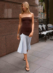 Schell Midi Dress Chocolate Dot