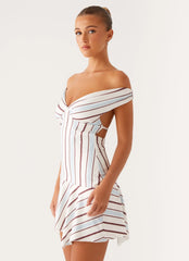 Kirby Mini Dress Blue Stripe
