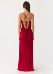 Saria Maxi Dress Deep Red