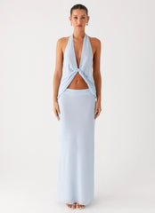 Michaella Chiffon Maxi Skirt Blue
