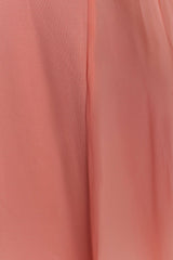 Soleil Knit And Mesh Halter Maxi Dress Coral