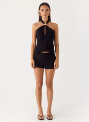 Odetta Halter Top Black