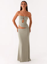 Wild Roses Maxi Dress Sage