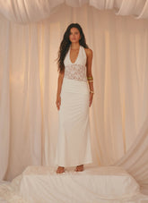 Miri Halter Maxi Dress Ivory