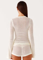Molly Crochet Cardigan Ivory
