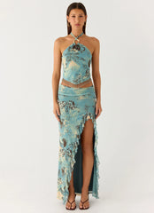 Lloyd Maxi Skirt Aqua Blur