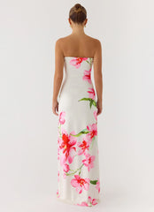 Erivo Strapless Maxi Dress Ivory Reef