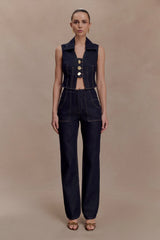 Clarrissa High Rise Jeans Washed Indigo Blue