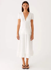 London Midi Dress White