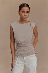 Anthony Short Sleeve Top Taupe