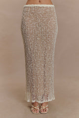 Cordelia Knit Maxi Skirt Ivory
