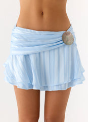 Glynne Shell Mini Skirt Baby Blue