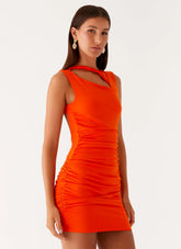 Secret World Mini Dress Fire Orange