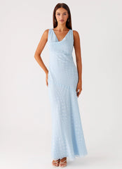 Sundance Chiffon Maxi Dress Blue