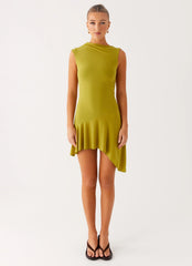Lanai Mesh Mini Dress Lime