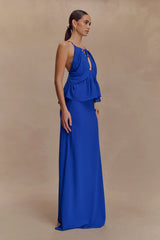 Katalina Chiffon Maxi Skirt Cobalt Blue
