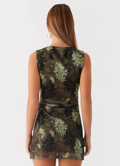 Zella Mini Dress Cyber Floral