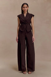 Beatrix High Rise Denim Jeans Chocolate