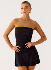 Meridella Strapless Mini Dress Black