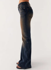 Oregon Flared Denim Jeans Dirty Black Wash
