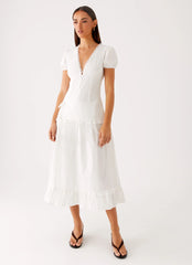 London Midi Dress White