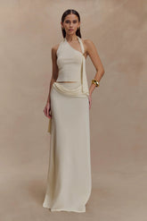 Bowie Low Rise Knit Maxi Skirt Ivory