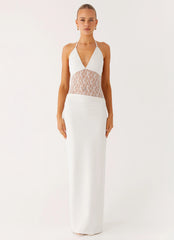 Enchant Lace Maxi Dress Ivory