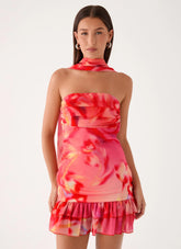 Manon Scarf Mini Dress Sun Blushed Bloom