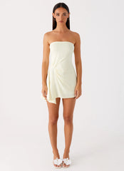 Sana Strapless Mini Dress Yellow