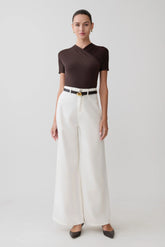 Shae Wide Leg Denim Jeans White