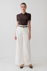 Shae Wide Leg Denim Jeans White