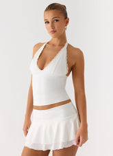 Illuminate Halter Top White